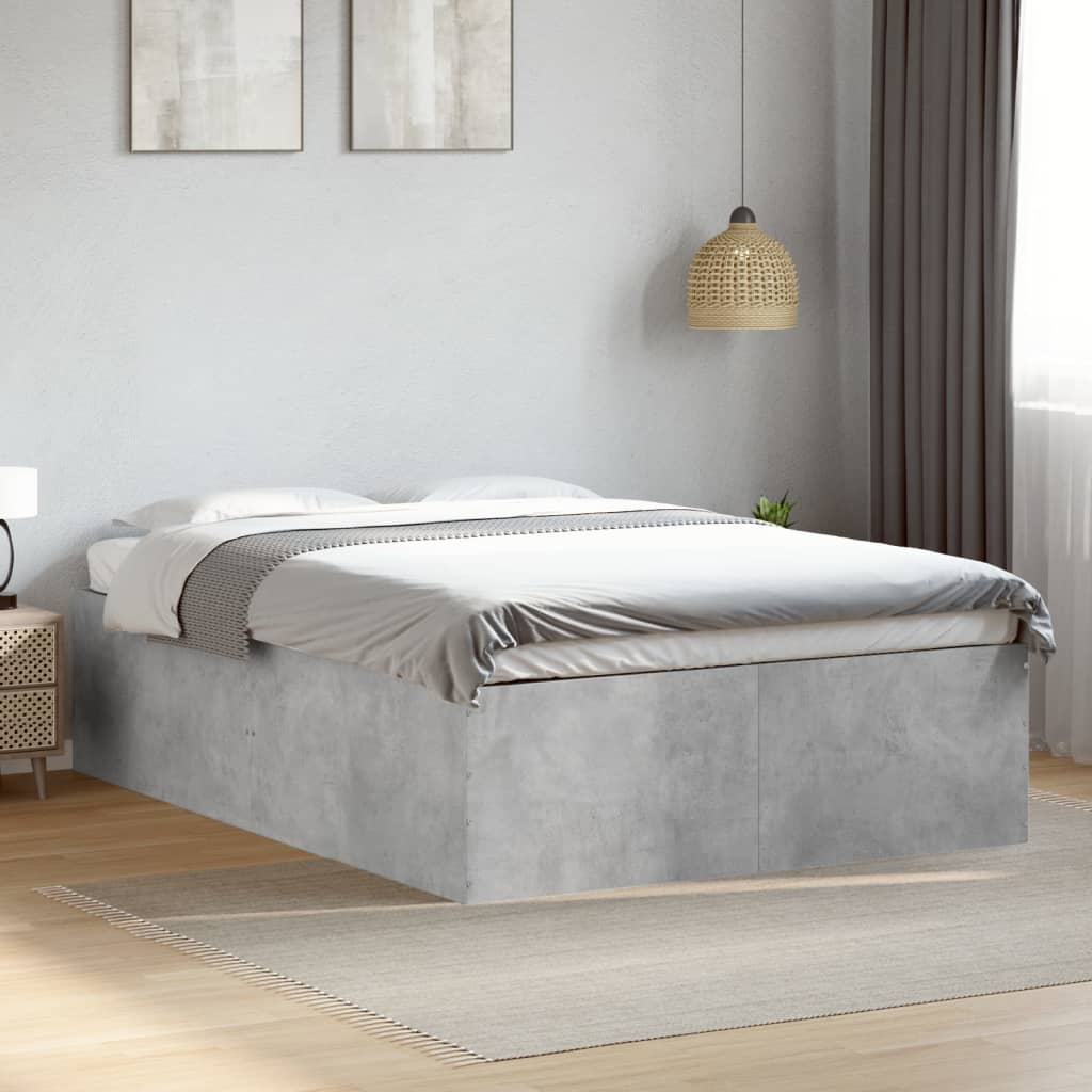 Sengeramme betonggrå 120x190 cm konstruert tre
