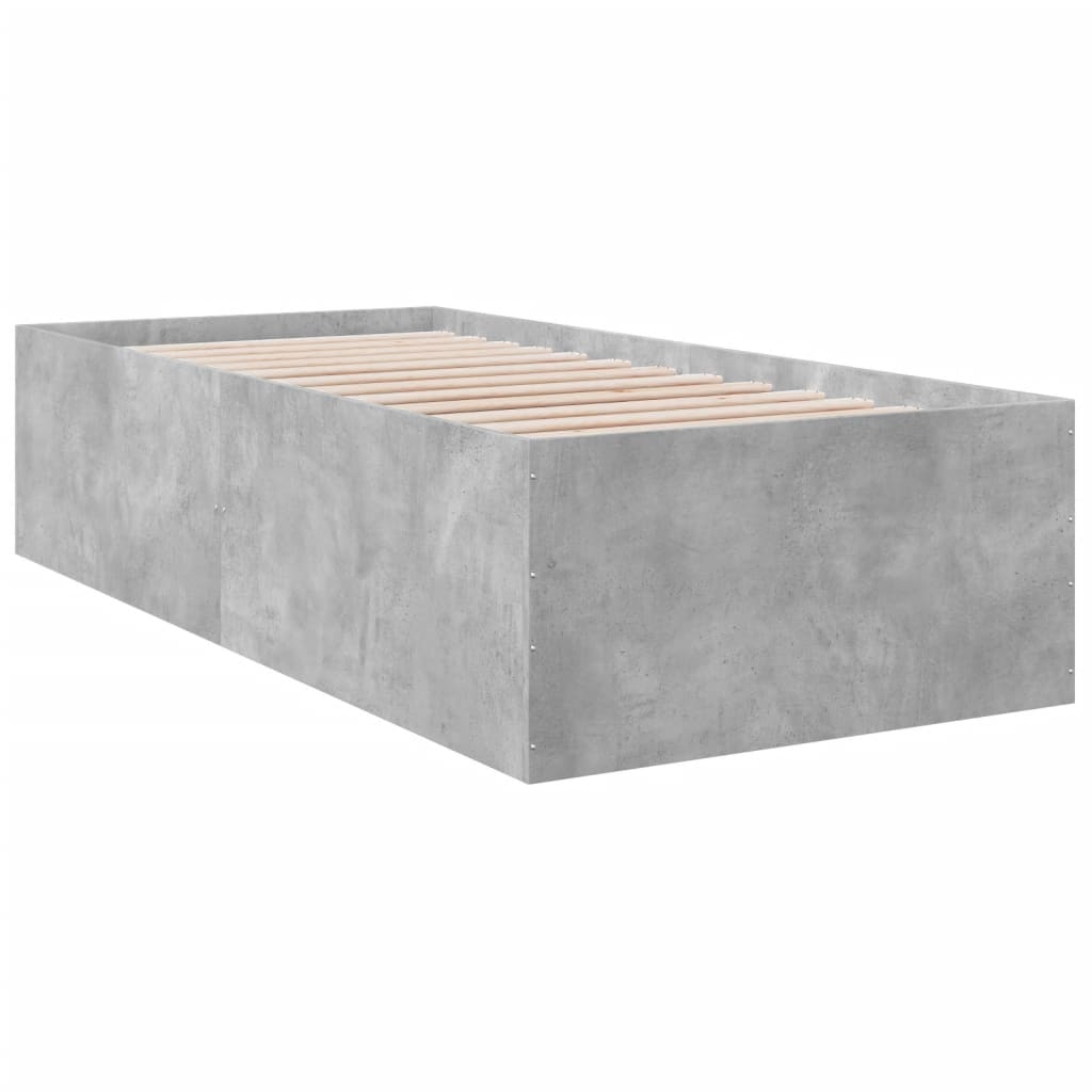 Sengeramme betonggrå 100x200 cm konstruert tre