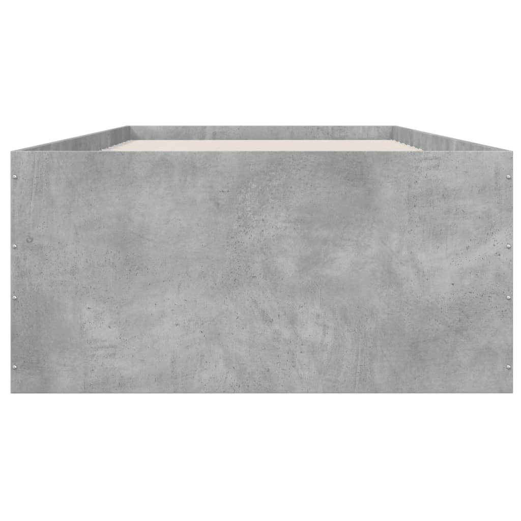 Sengeramme betonggrå 100x200 cm konstruert tre