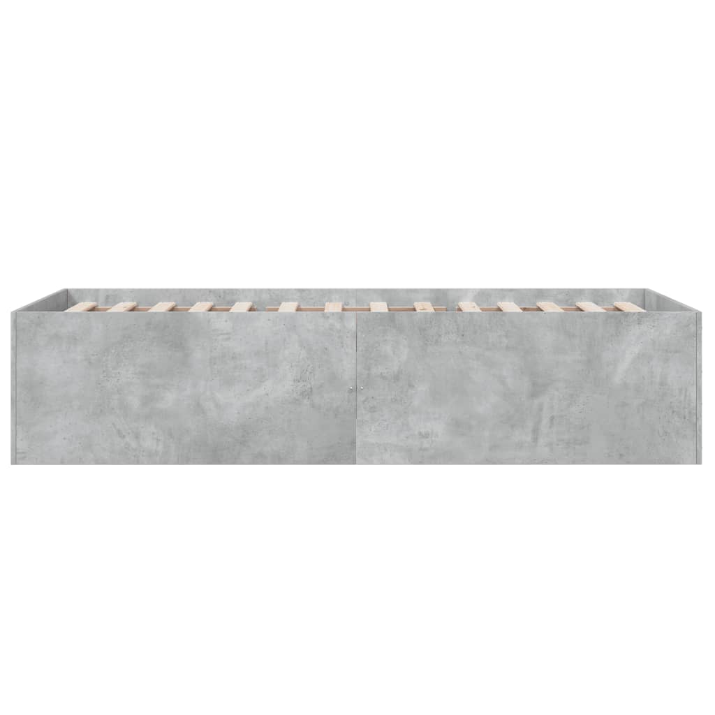 Sengeramme betonggrå 100x200 cm konstruert tre