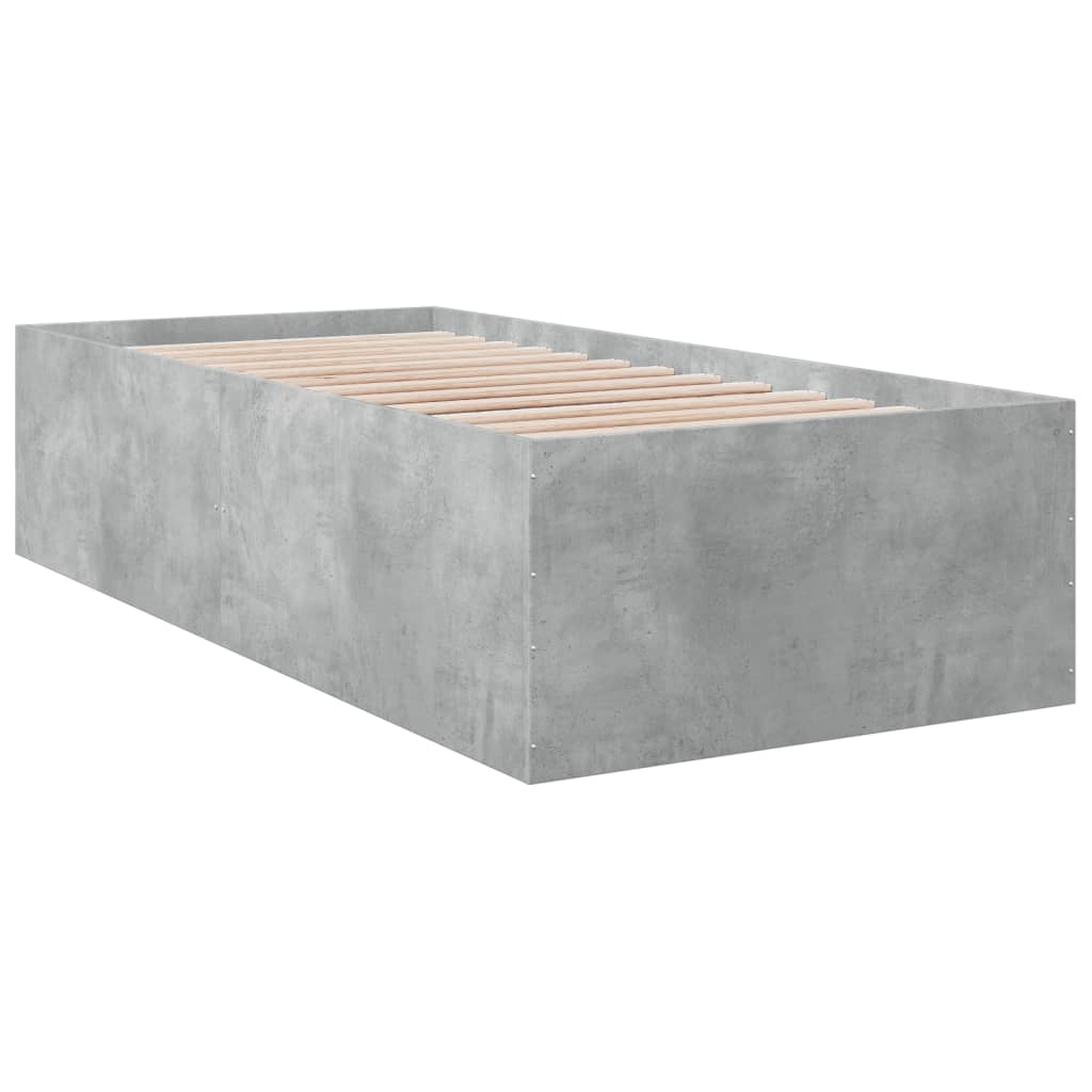 Sengeramme betonggrå 100x200 cm konstruert tre