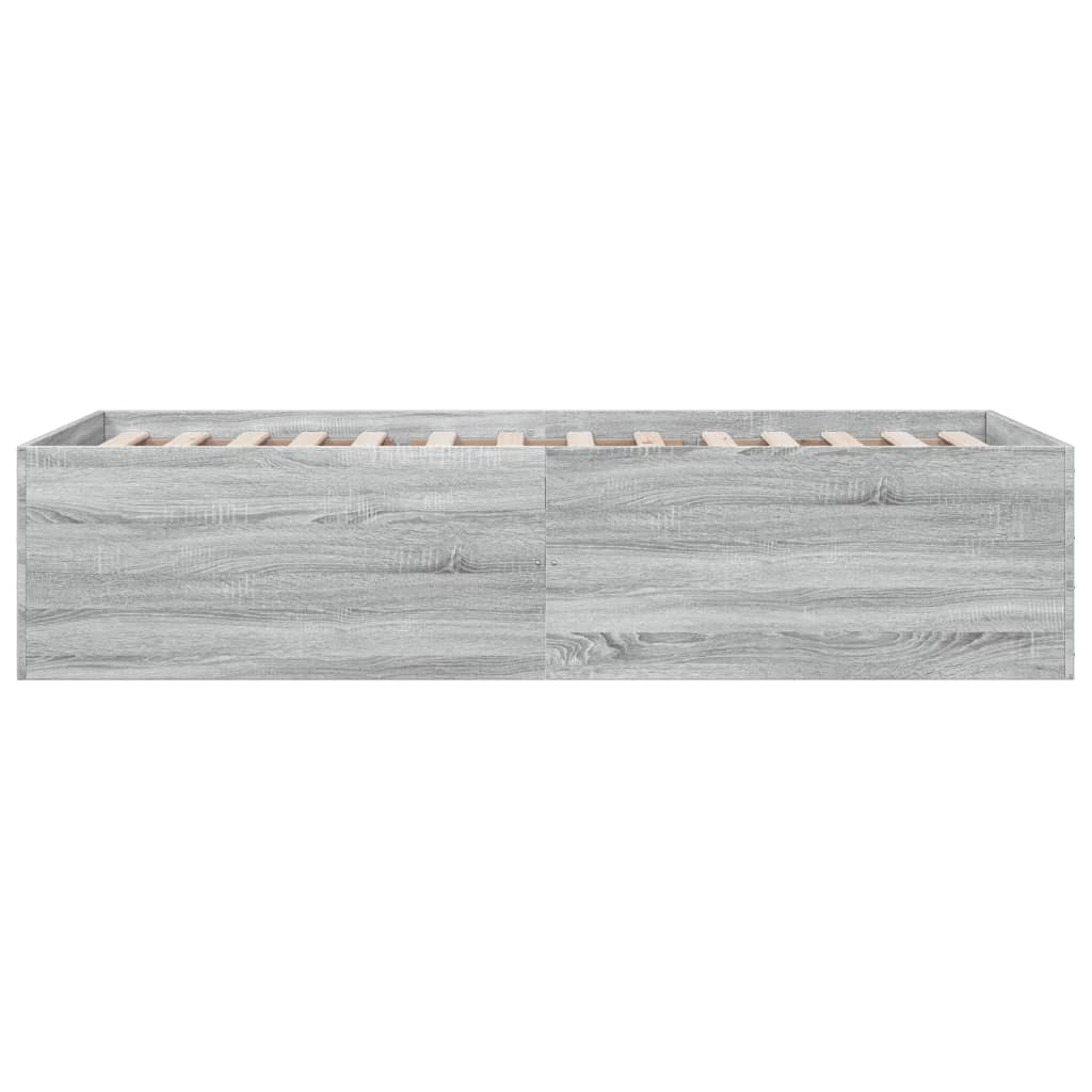 Sengeramme grå sonoma 90x200 cm konstruert tre