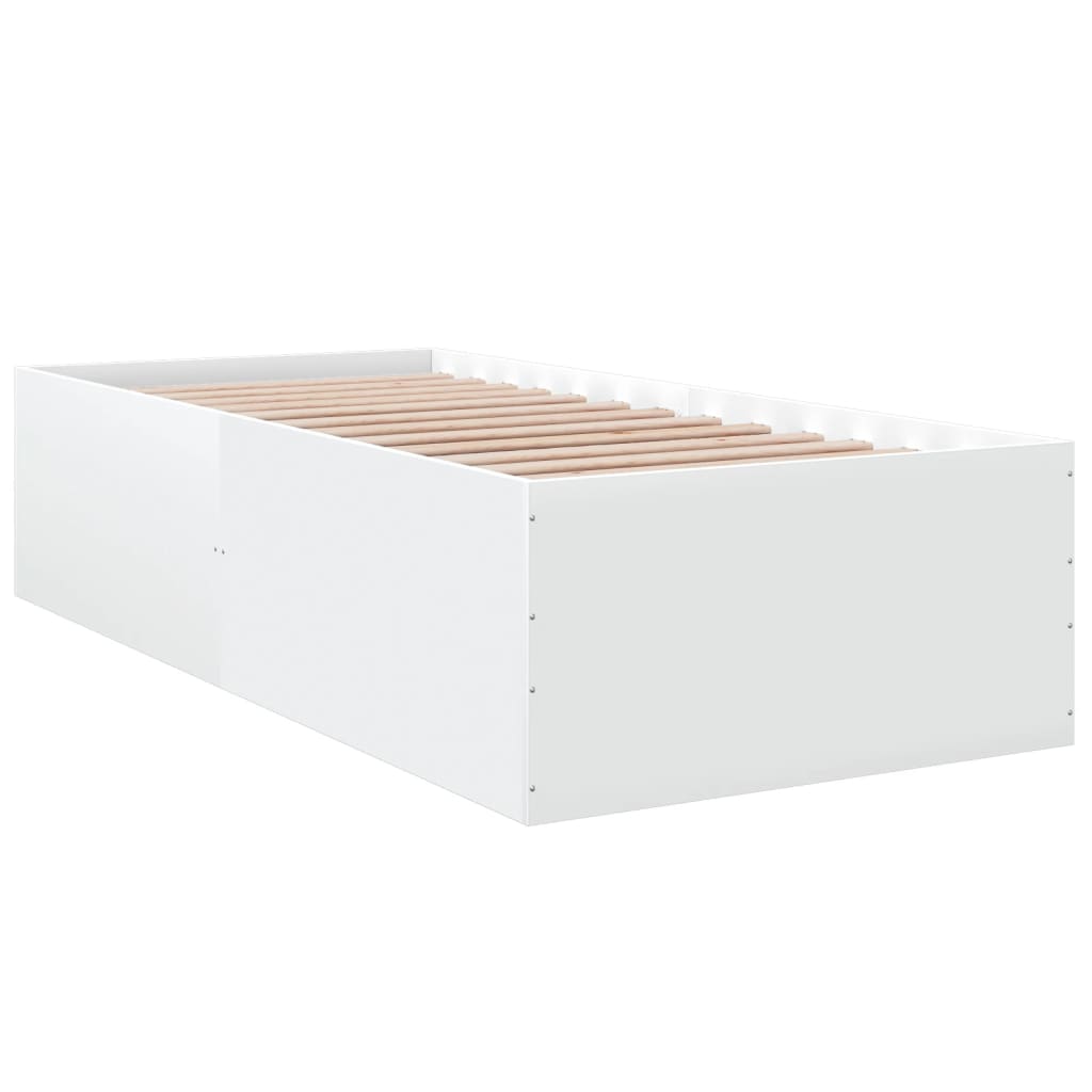 Sengeramme hvit 90x190 cm konstruert tre