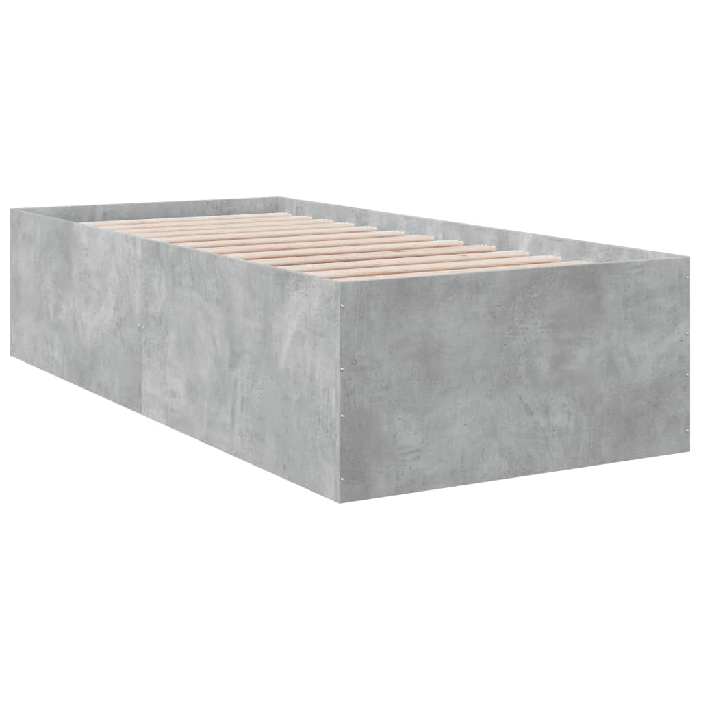 Sengeramme betonggrå 90x190 cm konstruert tre