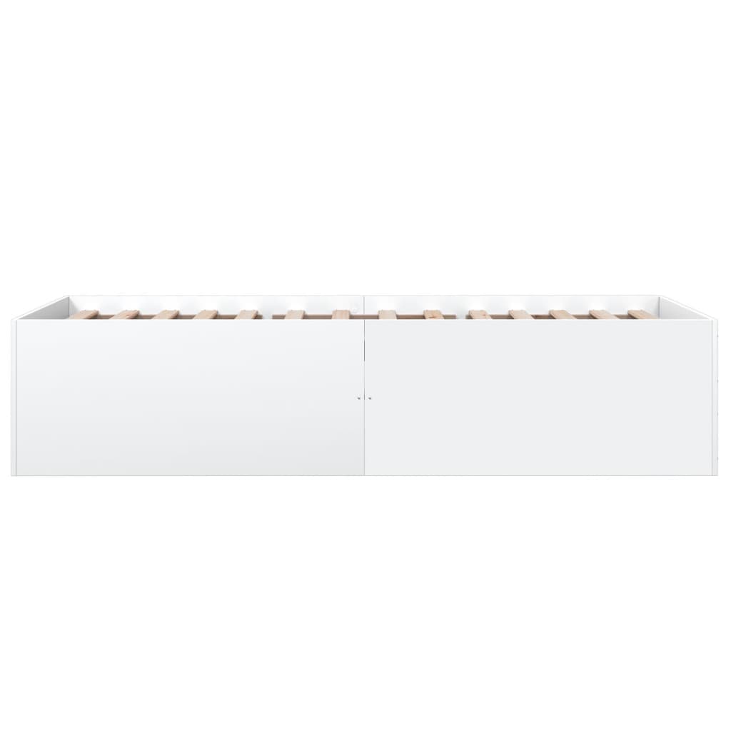 Sengeramme hvit 75x190 cm konstruert tre