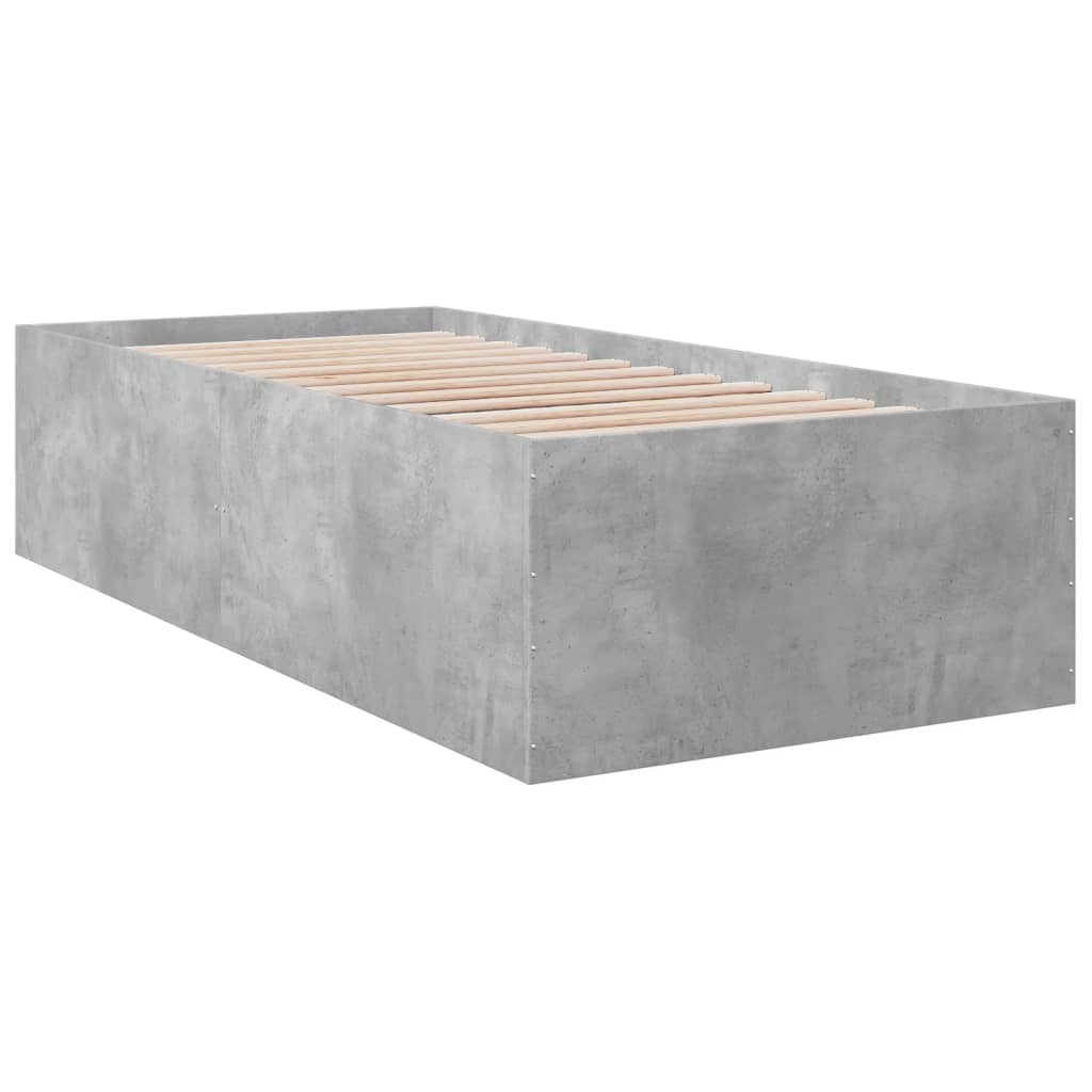 Sengeramme betonggrå 75x190 cm konstruert tre