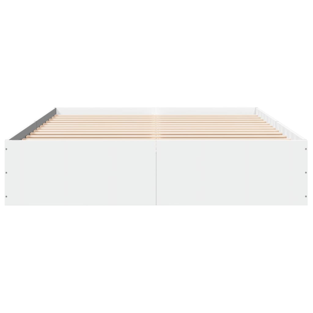 Sengeramme hvit 160x200 cm konstruert tre
