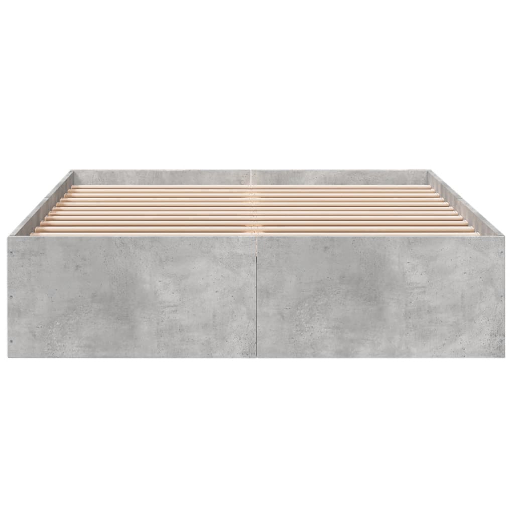 Sengeramme betonggrå 135x190 cm konstruert tre