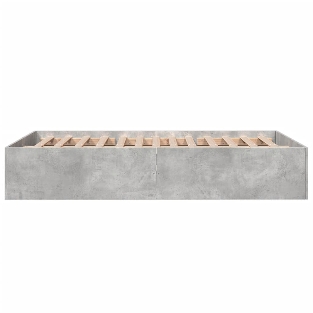 Sengeramme betonggrå 135x190 cm konstruert tre