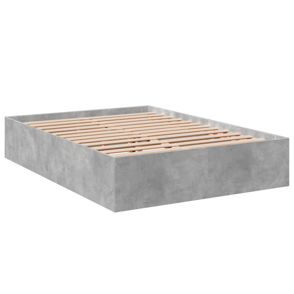 Sengeramme betonggrå 135x190 cm konstruert tre