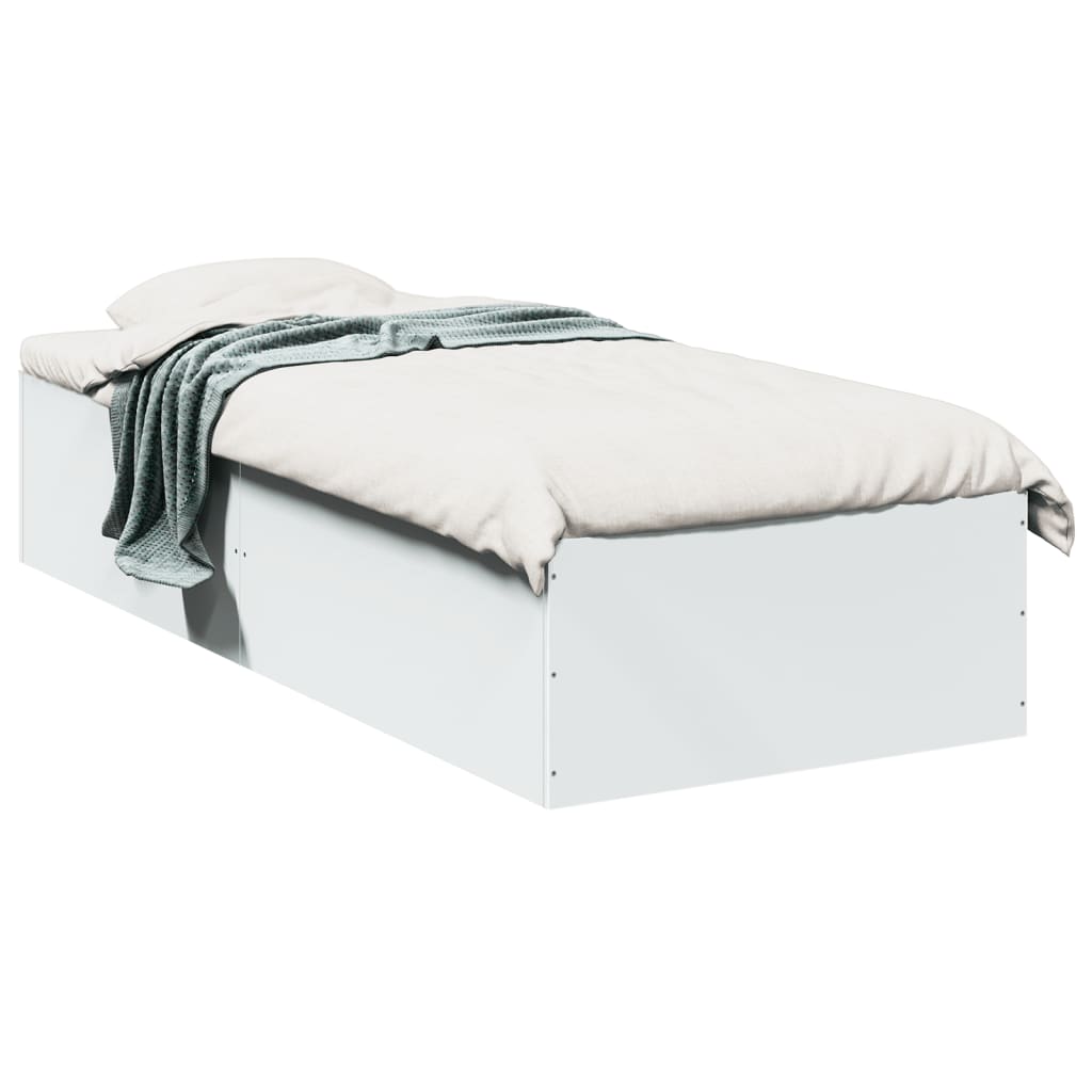 Sengeramme hvit 100x200 cm konstruert tre