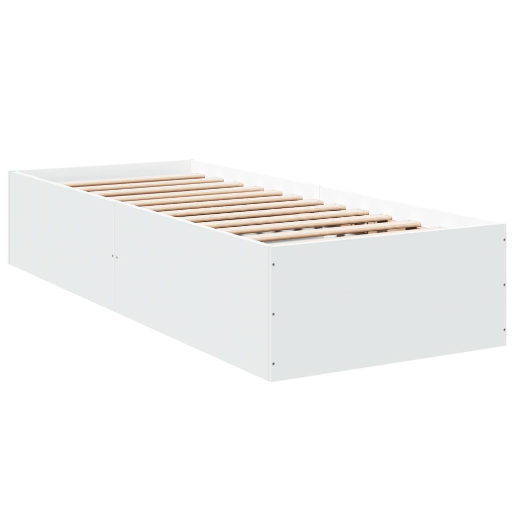 Sengeramme hvit 100x200 cm konstruert tre