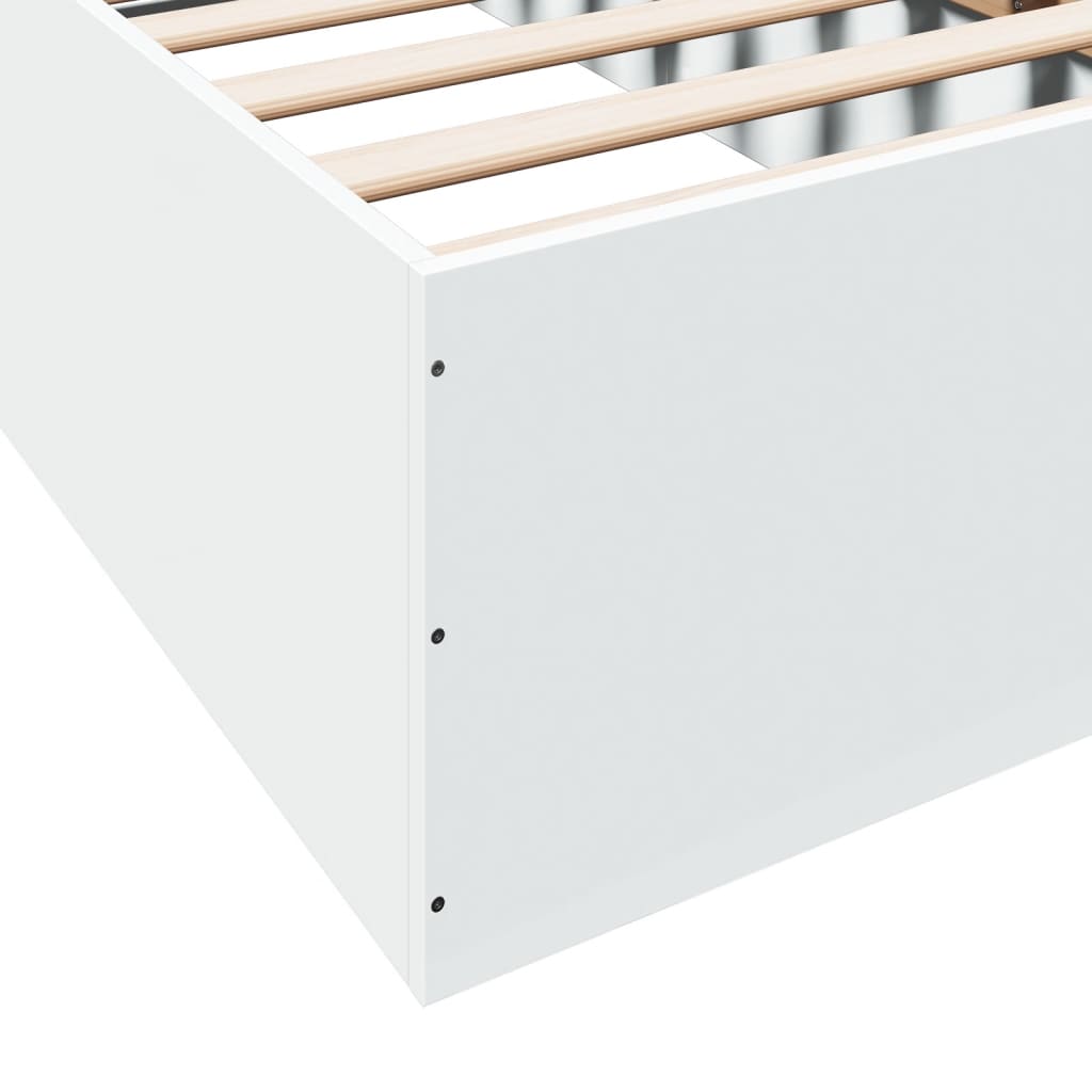 Sengeramme hvit 100x200 cm konstruert tre