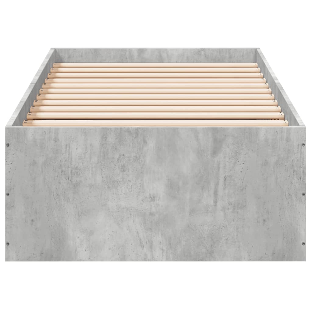 Sengeramme betonggrå 100x200 cm konstruert tre