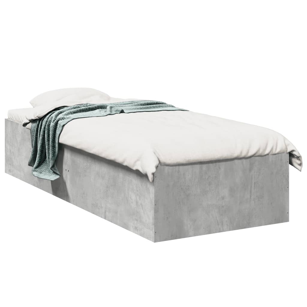 Sengeramme betonggrå 90x200 cm konstruert tre