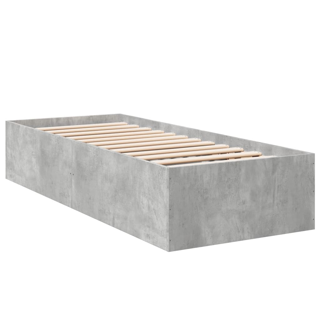 Sengeramme betonggrå 90x190 cm konstruert tre