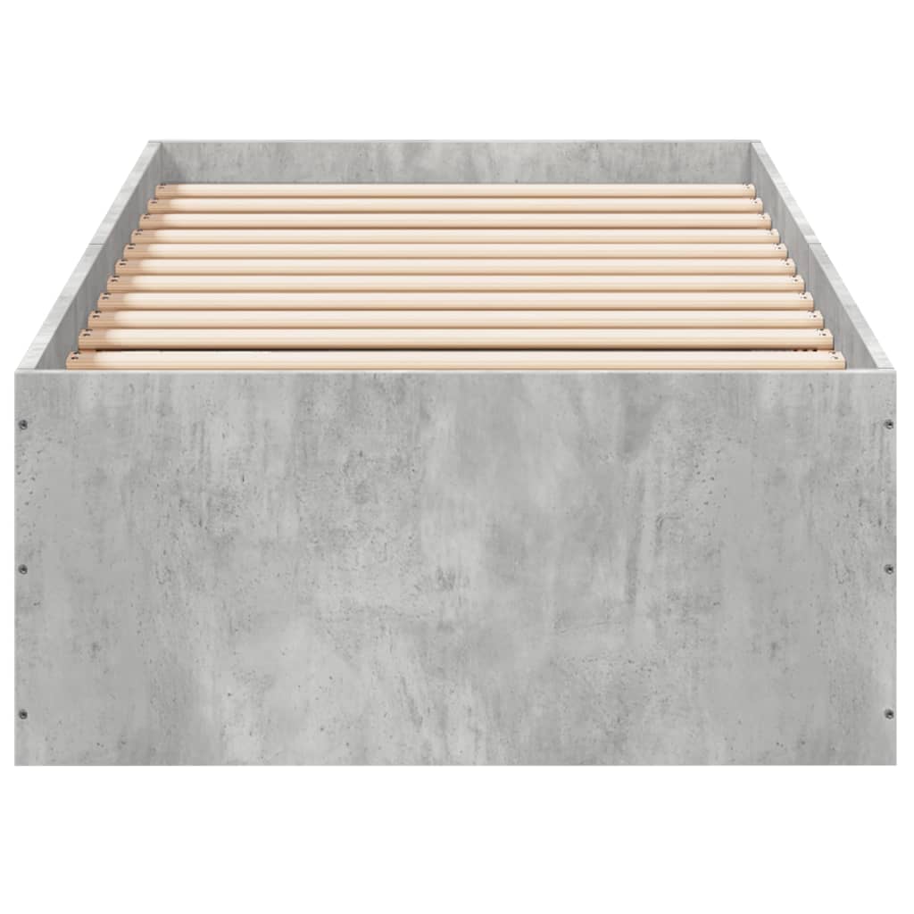 Sengeramme betonggrå 90x190 cm konstruert tre