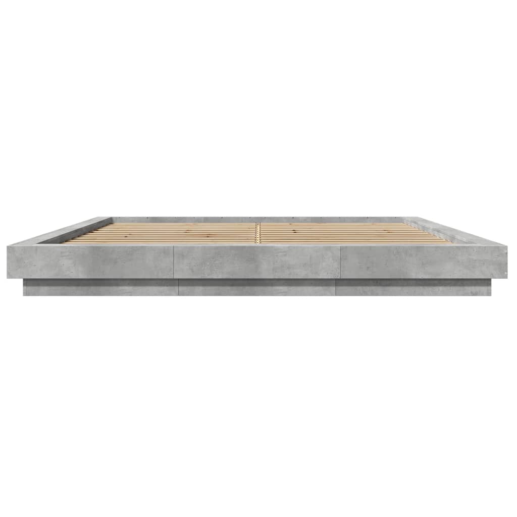 Sengeramme betonggrå 180x200 cm konstruert tre