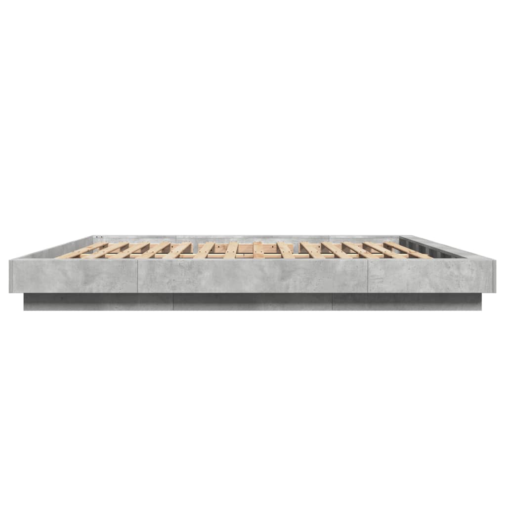 Sengeramme betonggrå 180x200 cm konstruert tre