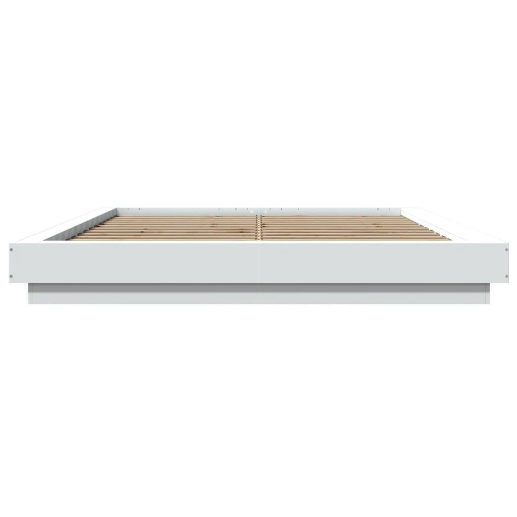 Sengeramme hvit 160x200 cm konstruert tre