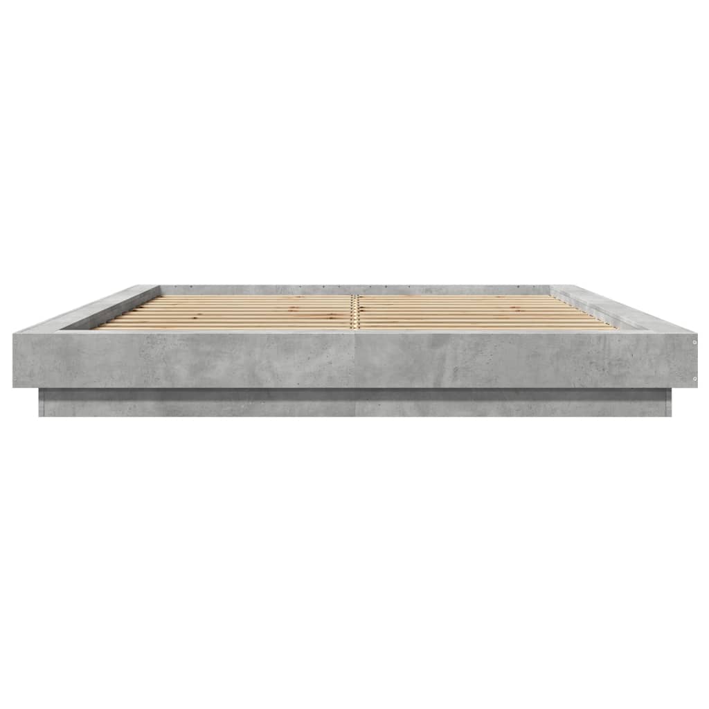 Sengeramme betonggrå 160x200 cm konstruert tre