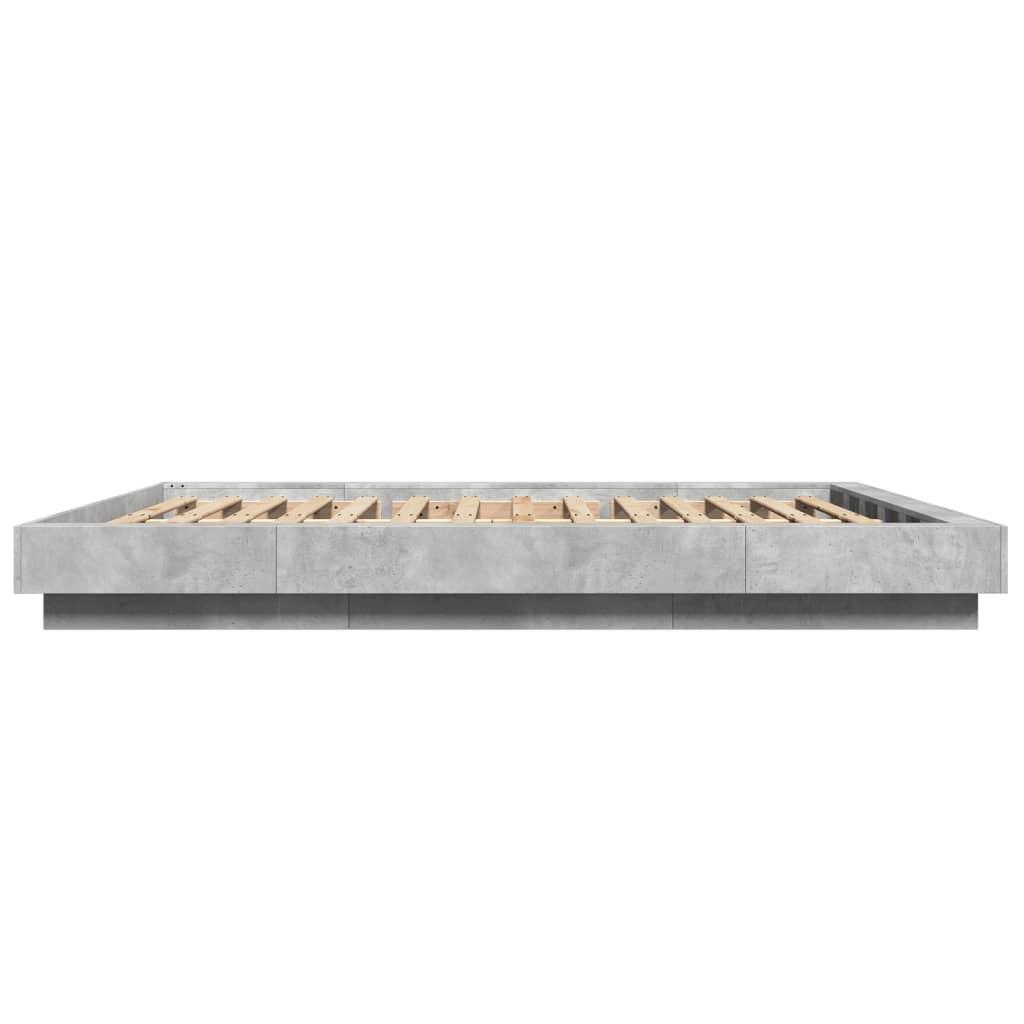 Sengeramme betonggrå 160x200 cm konstruert tre