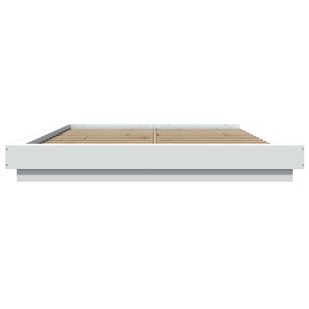Sengeramme hvit 150x200 cm konstruert tre