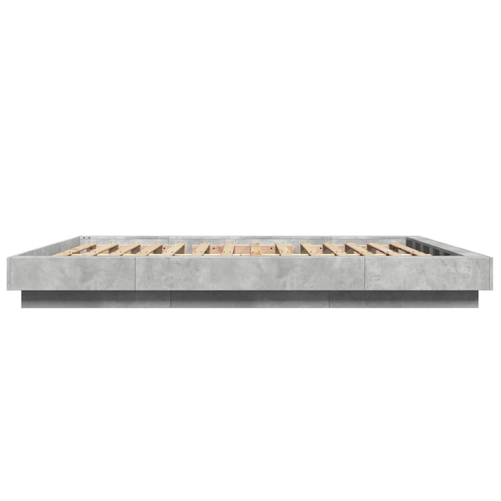 Sengeramme betonggrå 150x200 cm konstruert tre