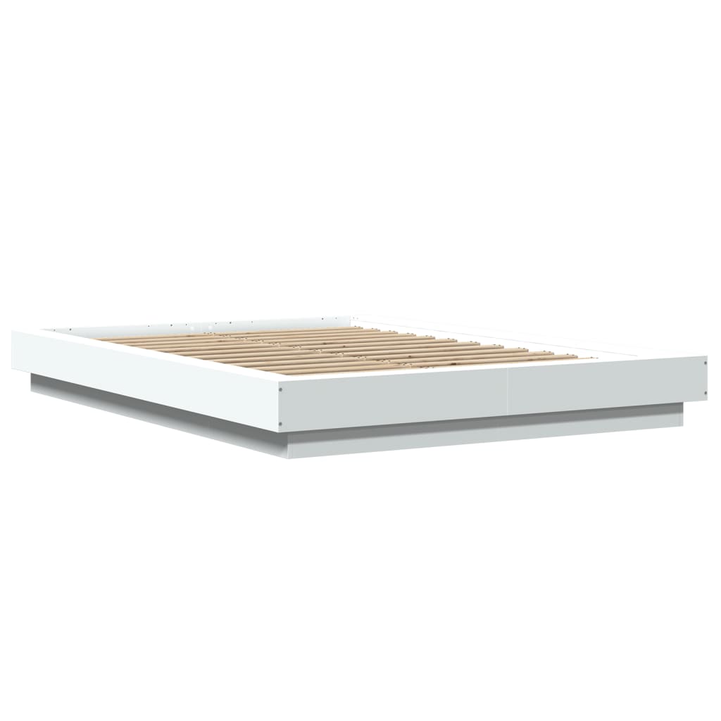 Sengeramme hvit 140x200 cm konstruert tre