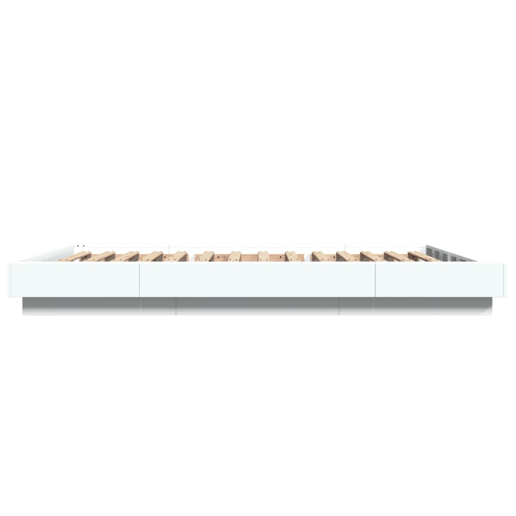 Sengeramme hvit 140x200 cm konstruert tre