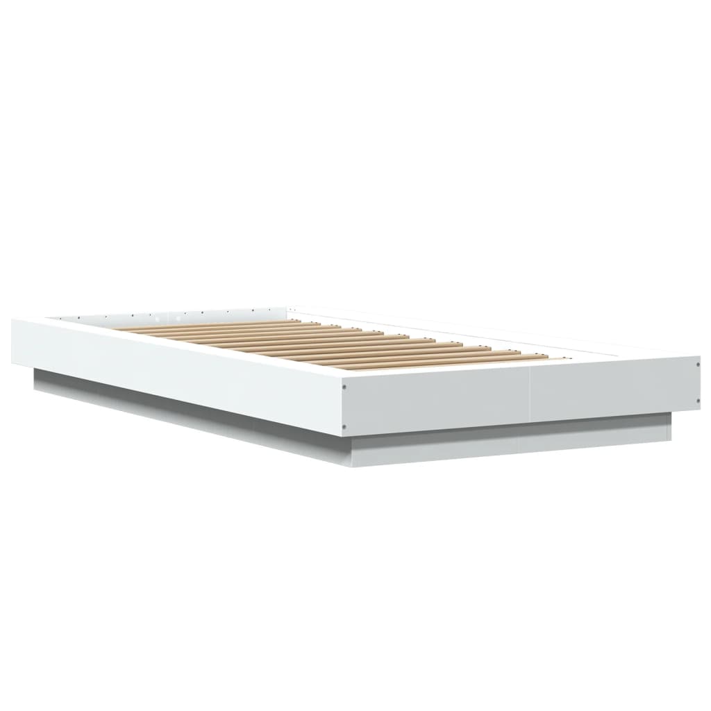 Sengeramme hvit 100x200 cm konstruert tre