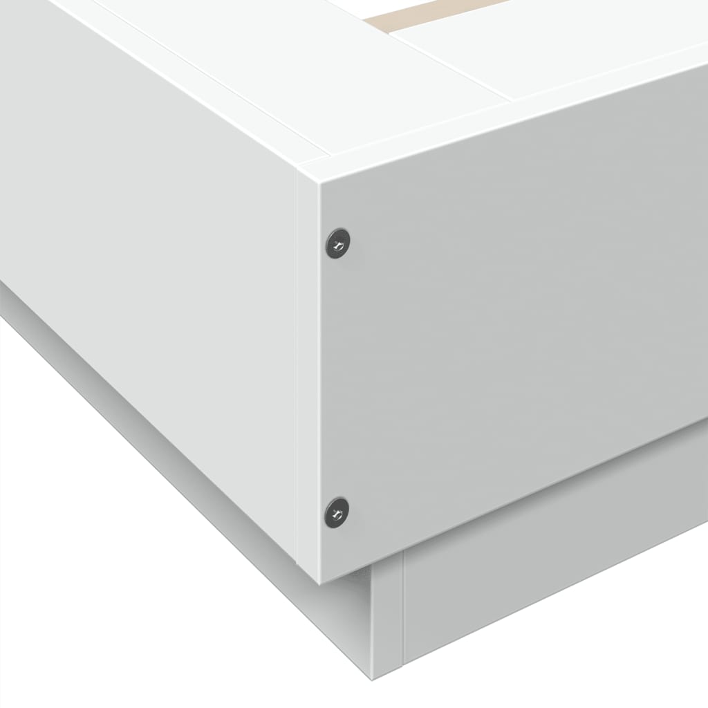 Sengeramme hvit 100x200 cm konstruert tre