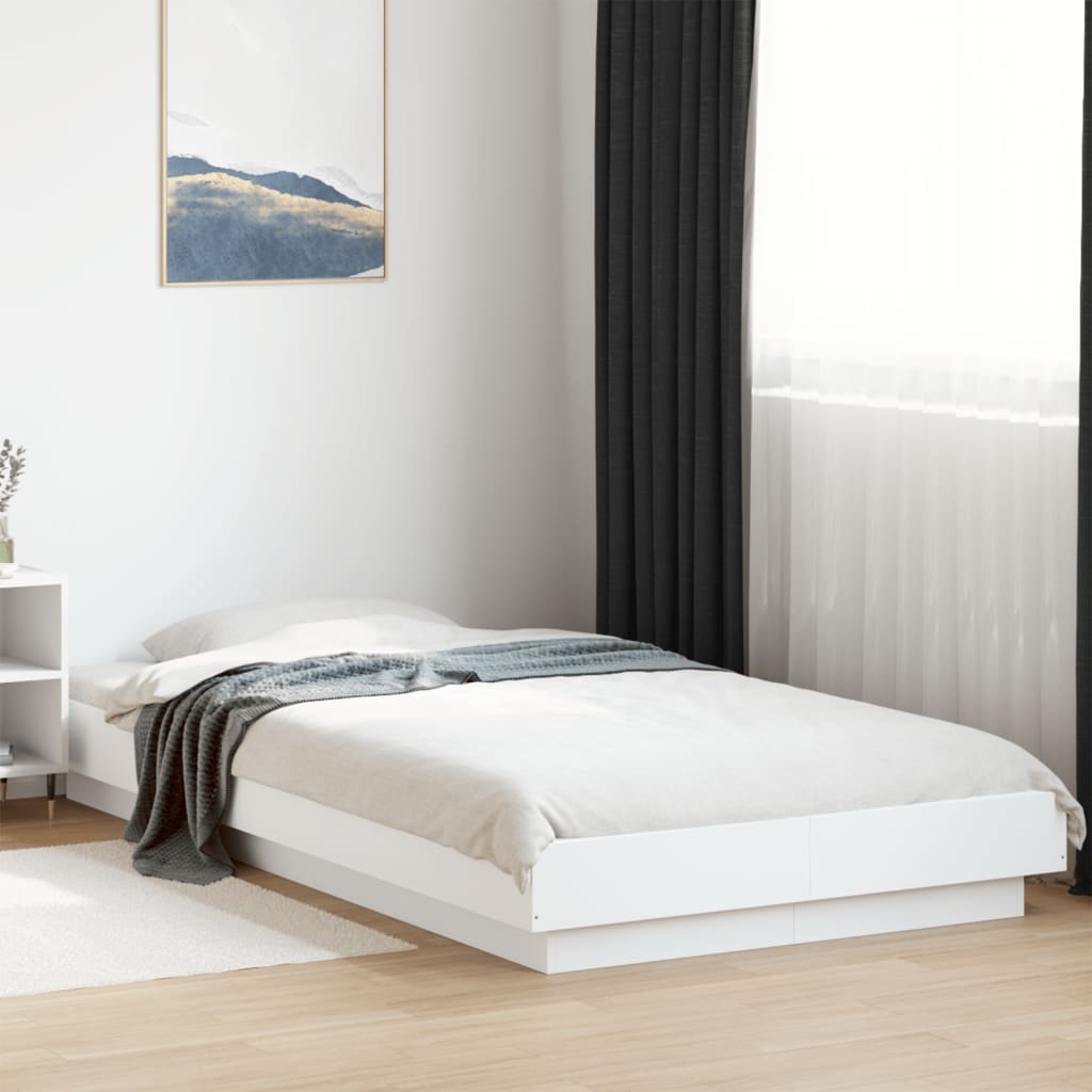 Sengeramme hvit 100x200 cm konstruert tre