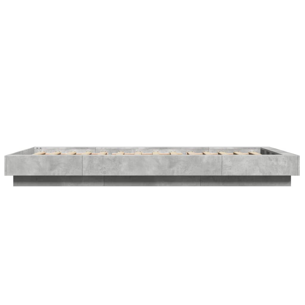 Sengeramme betonggrå 100x200 cm konstruert tre