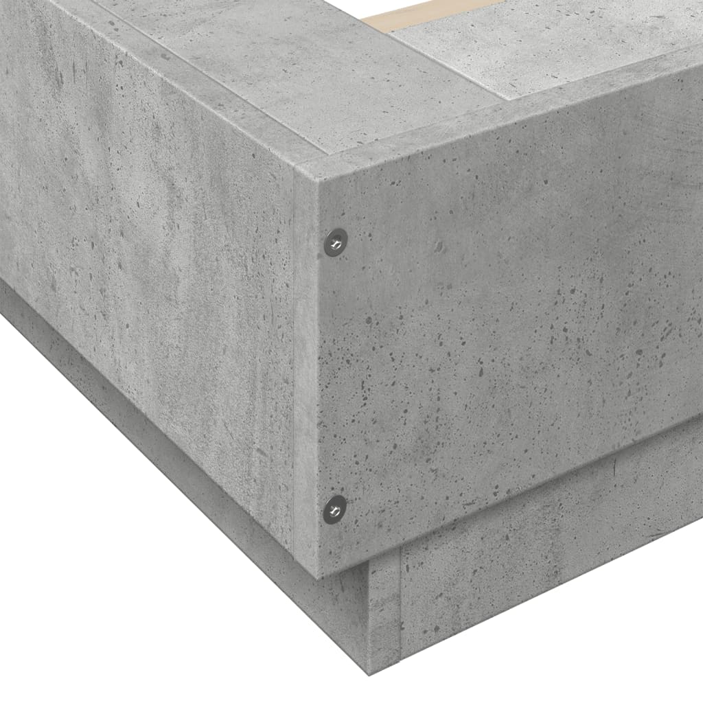 Sengeramme betonggrå 100x200 cm konstruert tre