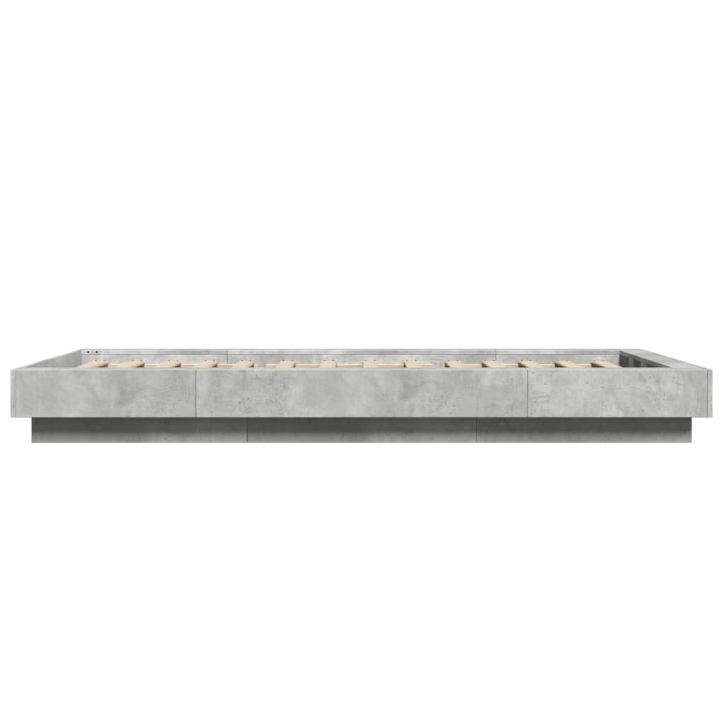 Sengeramme betonggrå 90x200 cm konstruert tre