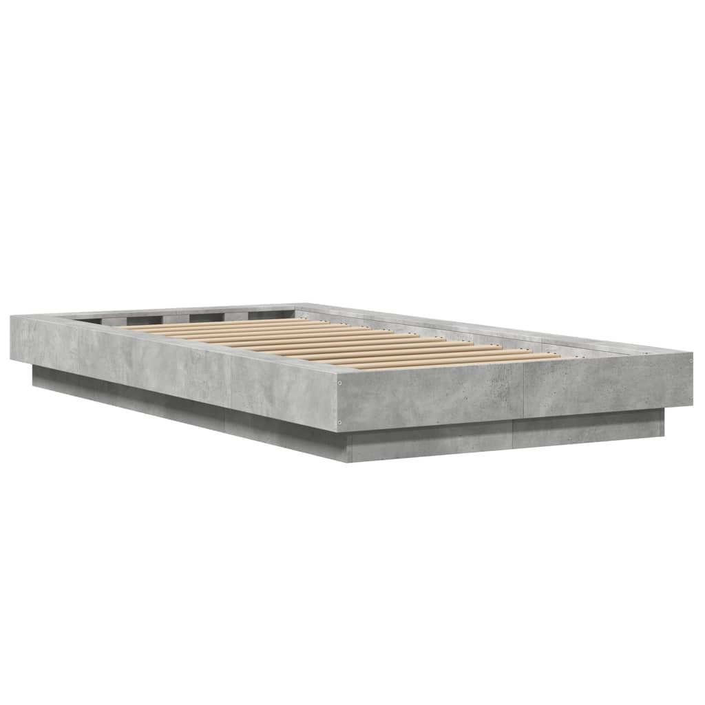 Sengeramme betonggrå 90x200 cm konstruert tre