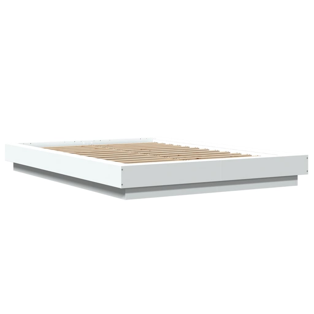 Sengeramme hvit 140x190 cm konstruert tre