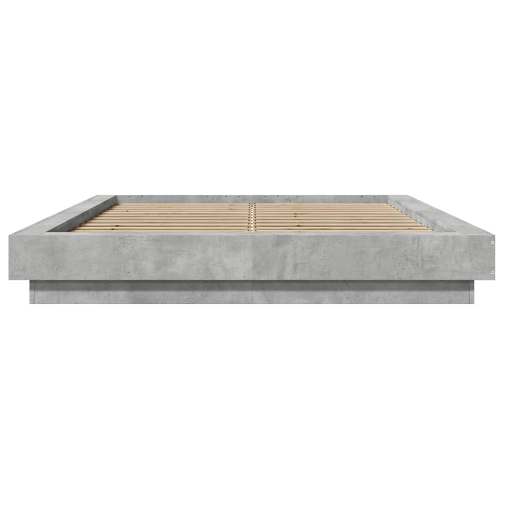 Sengeramme betonggrå 140x190 cm konstruert tre