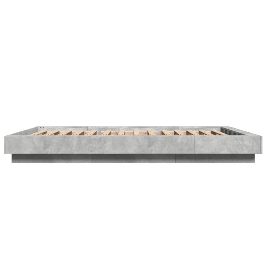 Sengeramme betonggrå 140x190 cm konstruert tre
