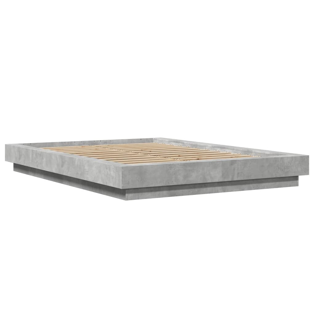 Sengeramme betonggrå 135x190 cm konstruert tre