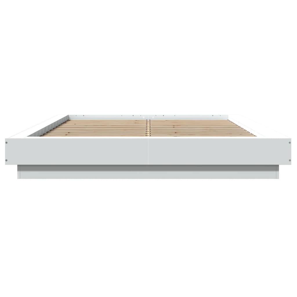 Sengeramme hvit 120x190 cm konstruert tre