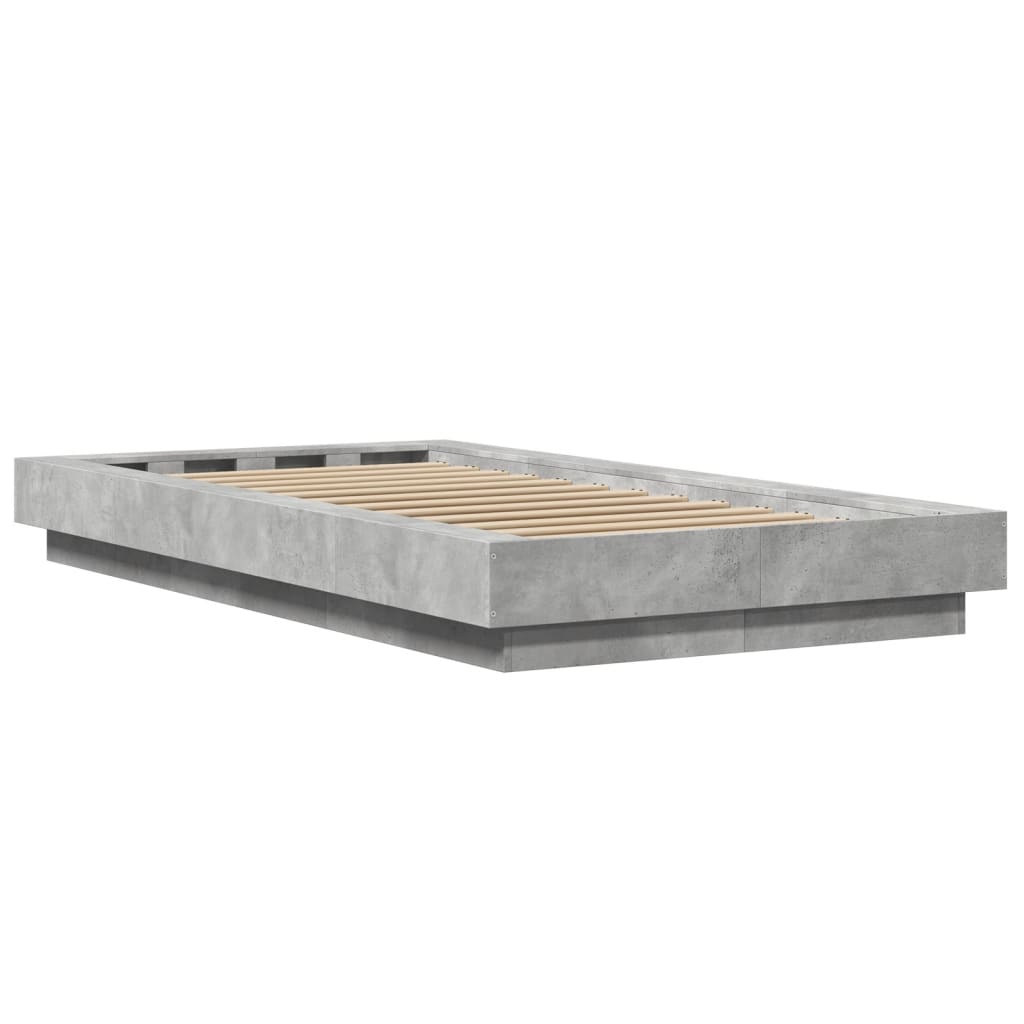 Sengeramme betonggrå 90x190 cm konstruert tre