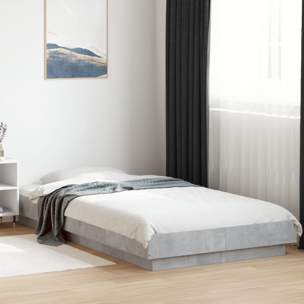 Sengeramme betonggrå 75x190 cm konstruert tre