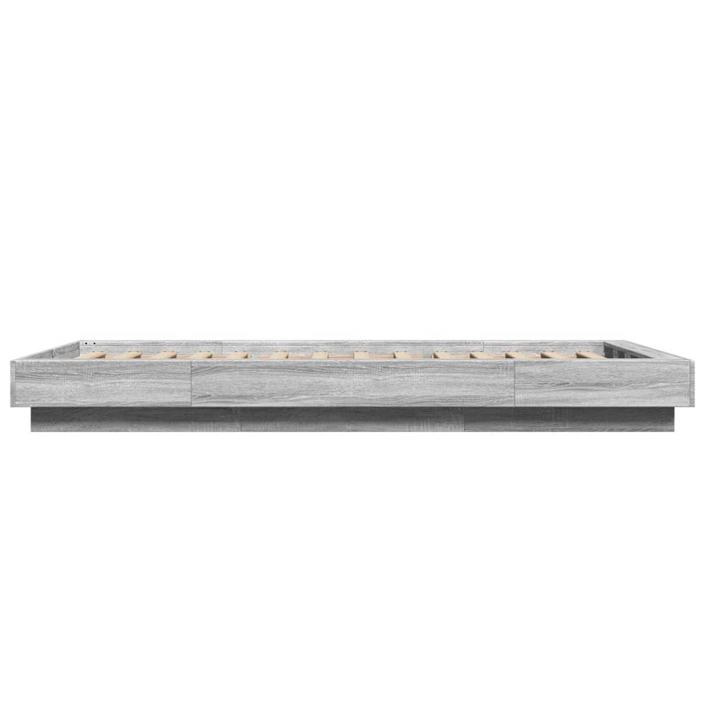 Sengeramme grå sonoma 75x190 cm konstruert tre
