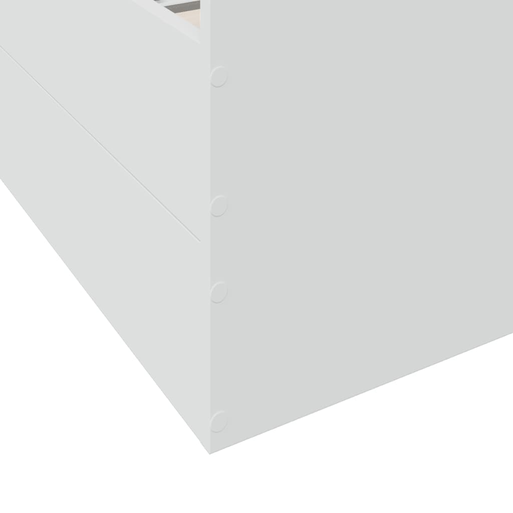 Sengeramme høyglans hvit 150x200 cm konstruert tre
