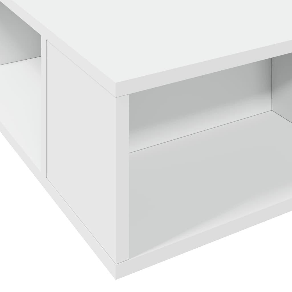 Sengeramme hvit 200x200 cm konstruert tre
