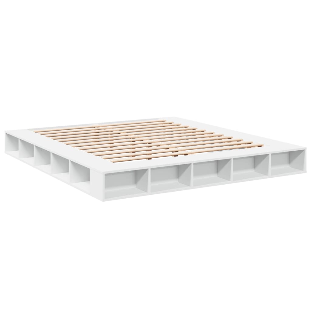 Sengeramme hvit 180x200 cm konstruert tre