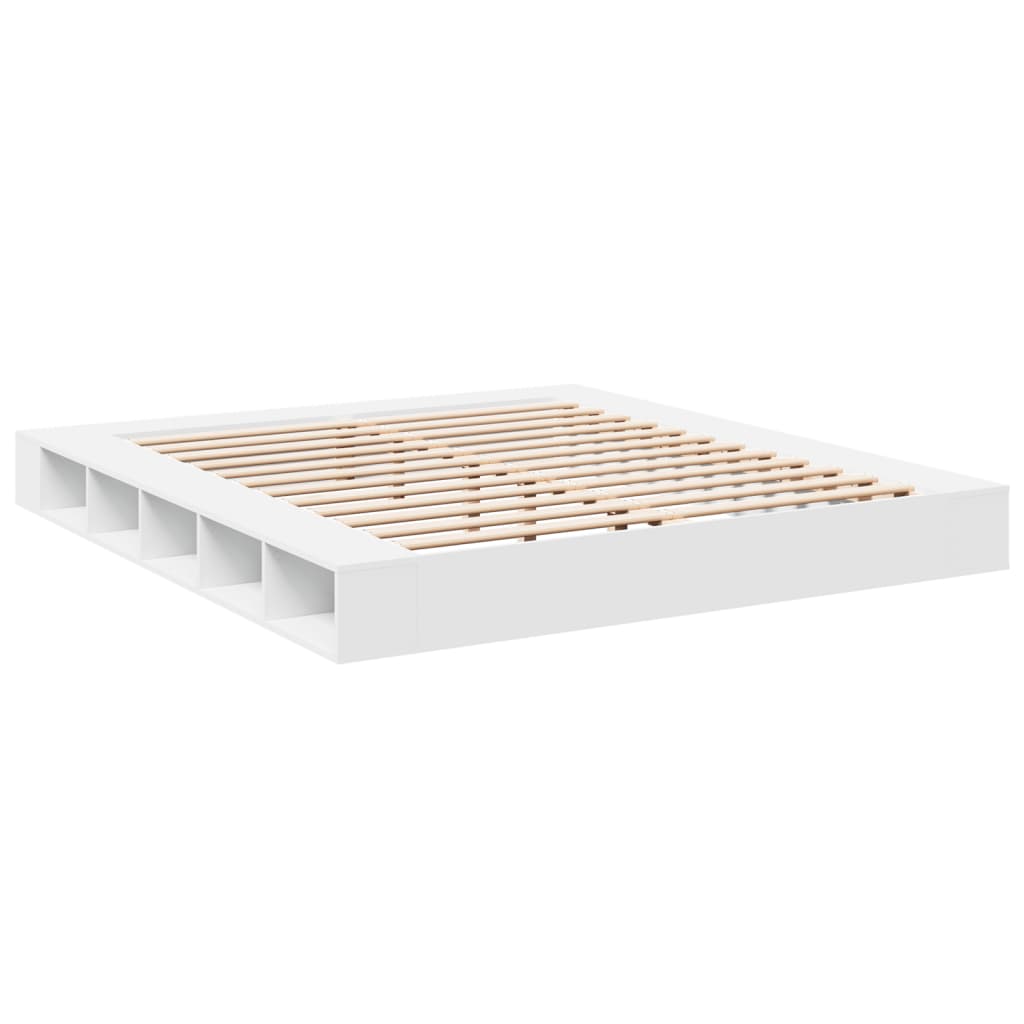Sengeramme hvit 180x200 cm konstruert tre