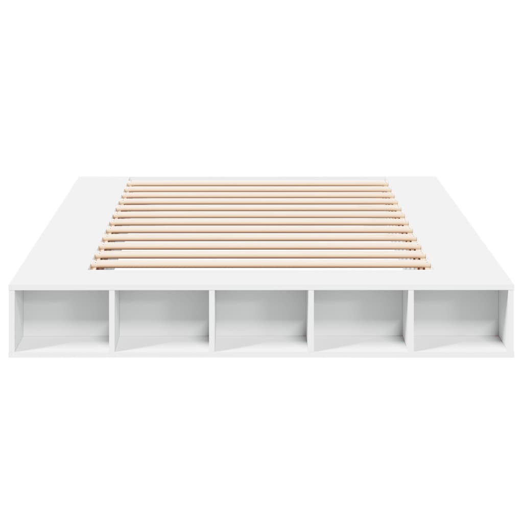 Sengeramme hvit 160x200 cm konstruert tre